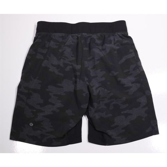 Lululemon Men's License to Train Gray Black Camo Shorts Medium - Picture 2 of 8
